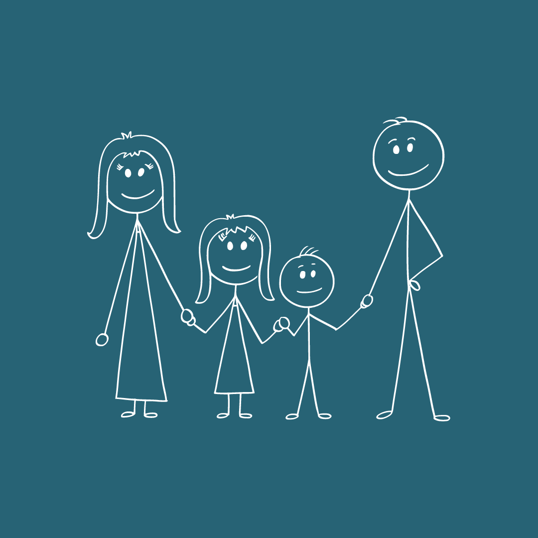 Glückliche, entspannte Familie
